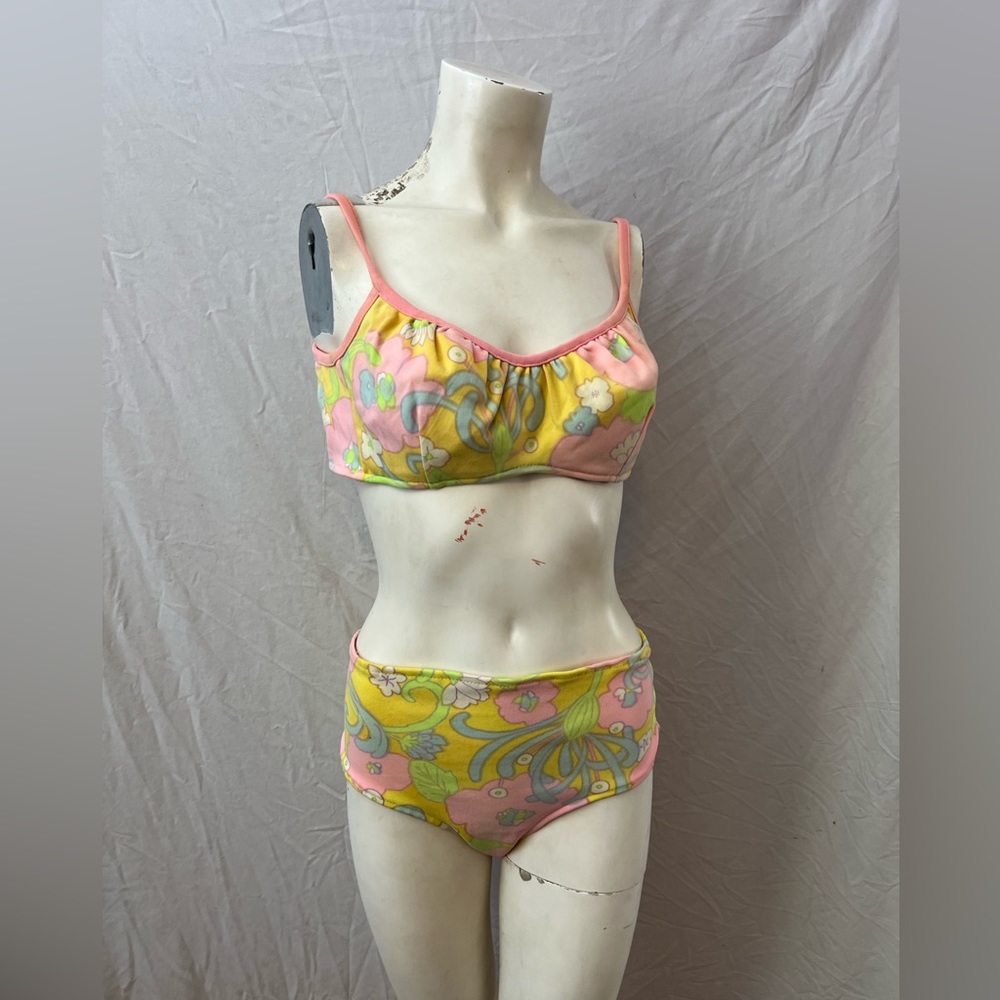 Authentic Vintage 60’s with original tags pucciesque bikini swimsuit groovy!